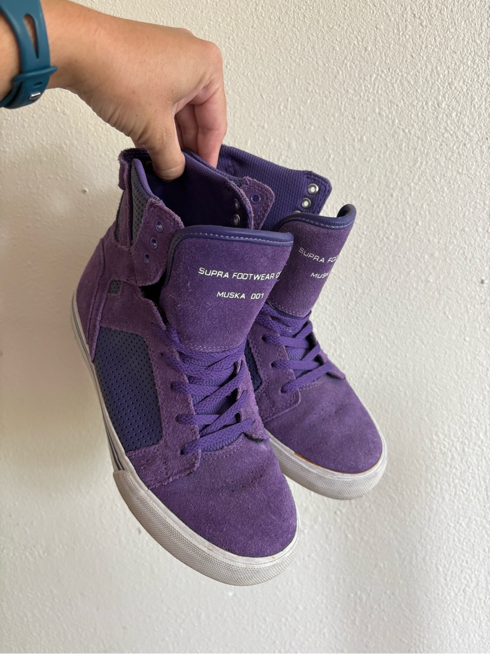 Supra Purple High-Top Suede Sneakers
